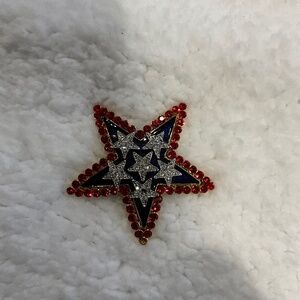 American flag star pin